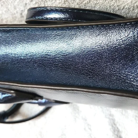 Michael Kors Mercer Small Patent Crossbody Bag - Teal Metallic - Like New - Picture 5 of 7